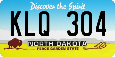 ND license plate KLQ304