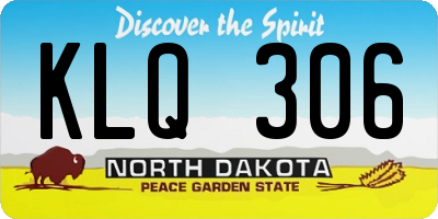ND license plate KLQ306