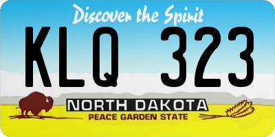 ND license plate KLQ323