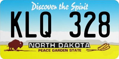 ND license plate KLQ328