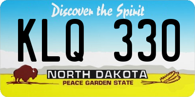 ND license plate KLQ330