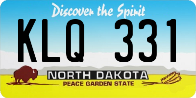 ND license plate KLQ331