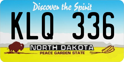ND license plate KLQ336