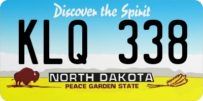 ND license plate KLQ338