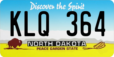 ND license plate KLQ364