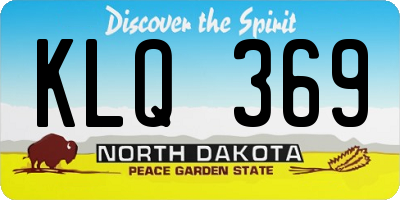 ND license plate KLQ369