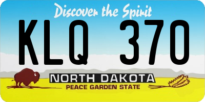 ND license plate KLQ370