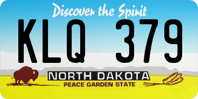 ND license plate KLQ379