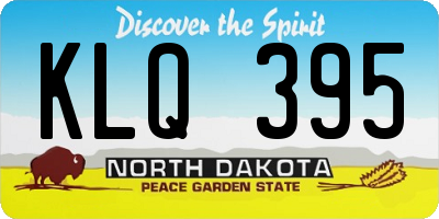 ND license plate KLQ395