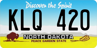 ND license plate KLQ420