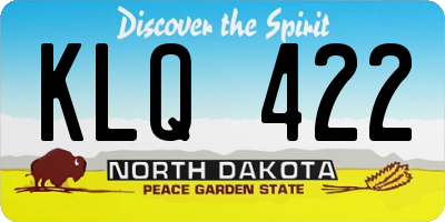 ND license plate KLQ422
