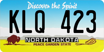 ND license plate KLQ423