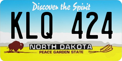 ND license plate KLQ424