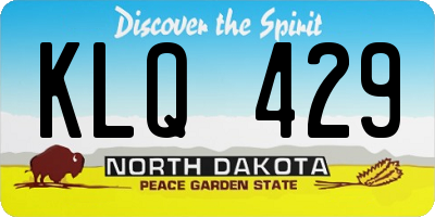 ND license plate KLQ429