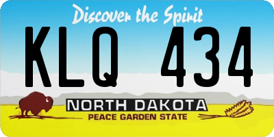 ND license plate KLQ434