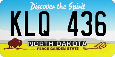 ND license plate KLQ436