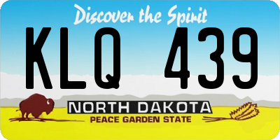ND license plate KLQ439