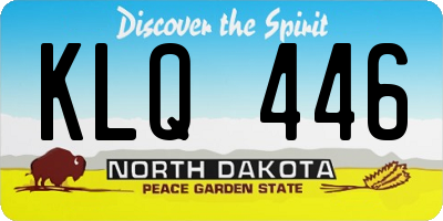 ND license plate KLQ446