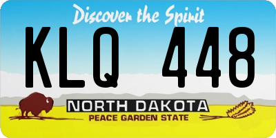 ND license plate KLQ448