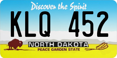 ND license plate KLQ452
