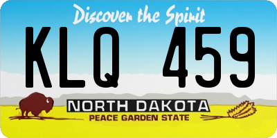ND license plate KLQ459