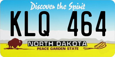 ND license plate KLQ464