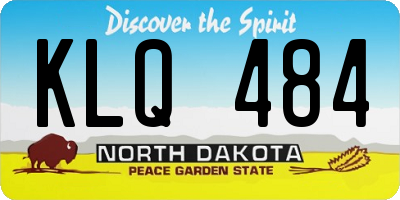 ND license plate KLQ484