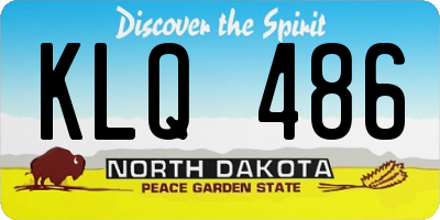 ND license plate KLQ486