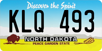 ND license plate KLQ493