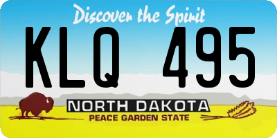 ND license plate KLQ495
