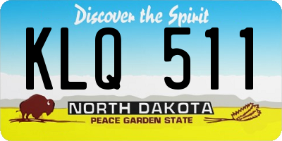 ND license plate KLQ511
