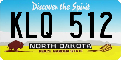 ND license plate KLQ512