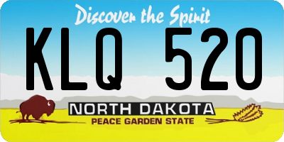 ND license plate KLQ520