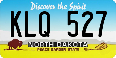 ND license plate KLQ527