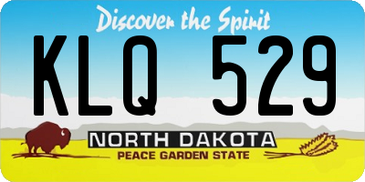 ND license plate KLQ529