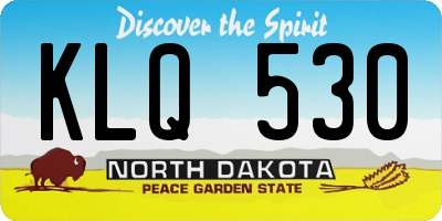 ND license plate KLQ530