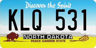 ND license plate KLQ531