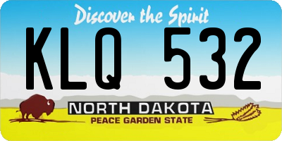 ND license plate KLQ532