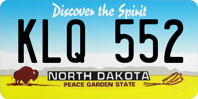 ND license plate KLQ552