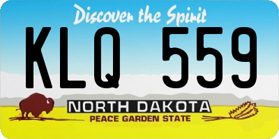ND license plate KLQ559