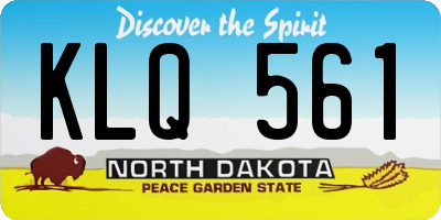 ND license plate KLQ561