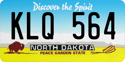 ND license plate KLQ564