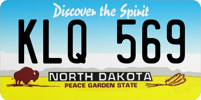 ND license plate KLQ569