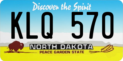 ND license plate KLQ570