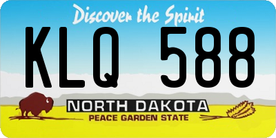 ND license plate KLQ588