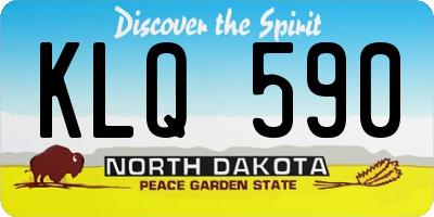 ND license plate KLQ590