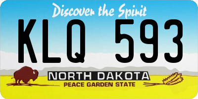 ND license plate KLQ593