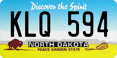 ND license plate KLQ594