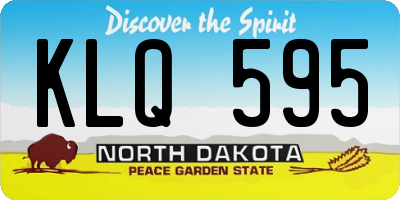 ND license plate KLQ595