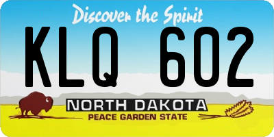 ND license plate KLQ602